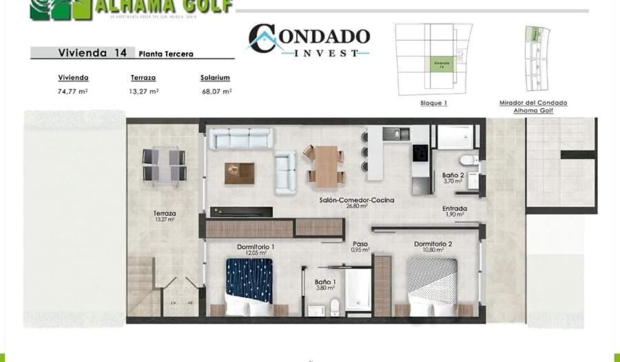 Condado De Alhama Resort , Mirador Apartment Murcia